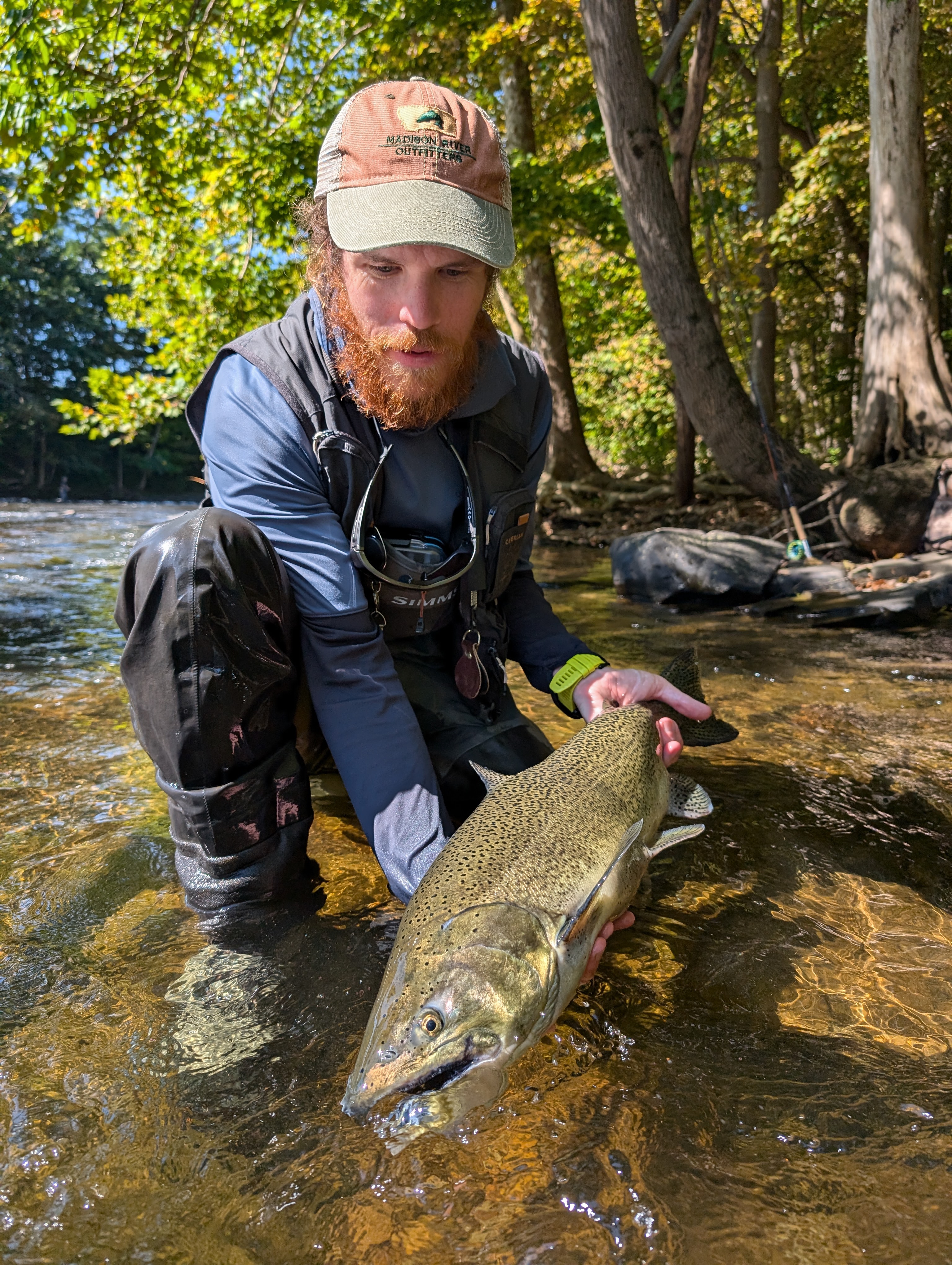 Pêcheur tenant un Chinook